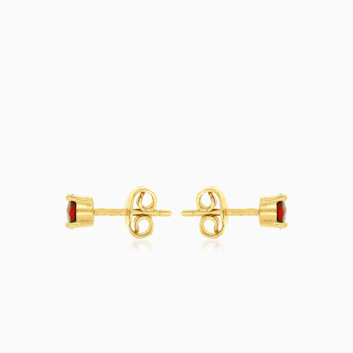 Classic round garnet studs