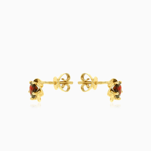 Garnet Runde Ohrstecker mit 5 Krappen