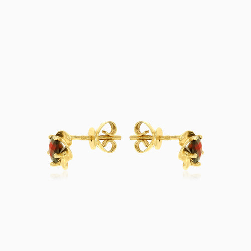 Garnet Runde Ohrstecker mit 5 Krappen
