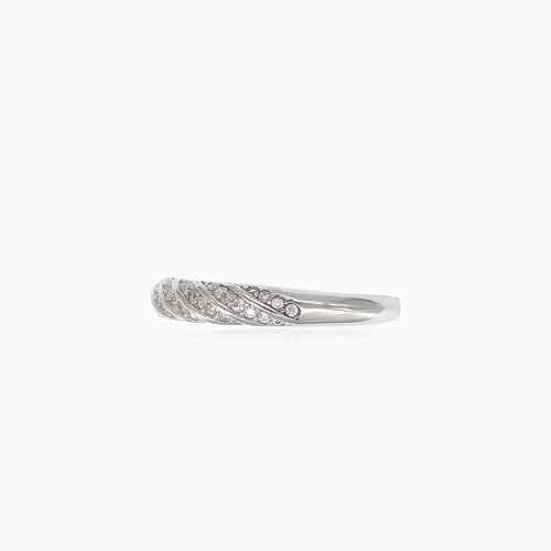 Schicker Silberring mit Zirkonia