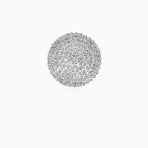 Eleganter Silberring im Seeigel-Design