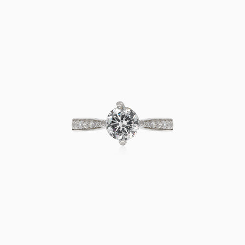 Stilvoller Silberring mit Zirkonia