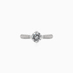 Cubic zirconia silver ring