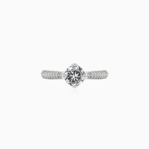 Cubic-Zirkonia-Silberring