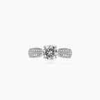 Radiant silver ring for her