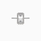 Royal silver cubic zirconia ring