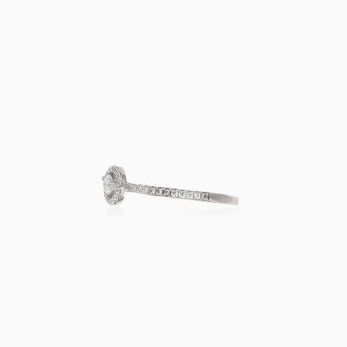 Stilvoller Silberring mit Zirkonia