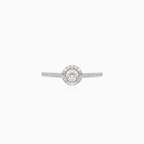 Stilvoller Silberring mit Zirkonia
