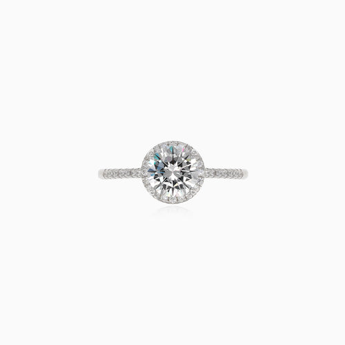 Cubic-Zirkonia-Silberring