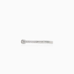 Minimalistischer Silberring mit Zirkonia