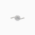 Twist-Silberring mit Cubic Zirkonia