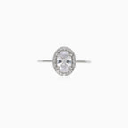 Damenring aus Silber mit Zirkonia-Steinen