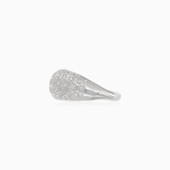 Eleganter fünfreihiger Silber-Damenring