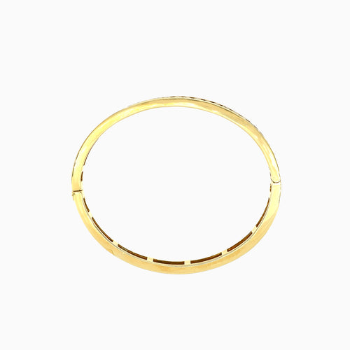 Elegant garnet square princess cut bangle
