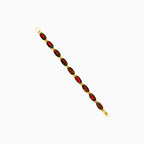 Bracelet élégant en grenat ovale