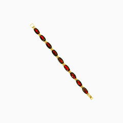 Pulsera elegante ovalada de granate