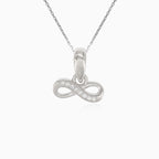 Pendentif infini en argent avec zircon cubique