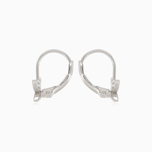 Silberne Tropfen-Ohrringe mit Schmetterlingen