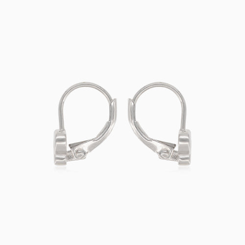 Silver drop earrings with butterfly