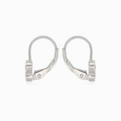 Boucles d’oreilles pendantes en argent avec papillon et zirconiums cubiques