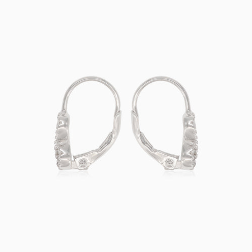 Silver drop earrings with infinity