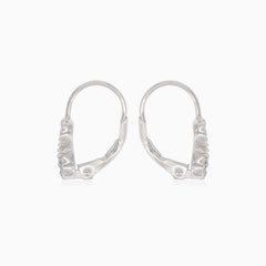 Silver drop earrings with infinity