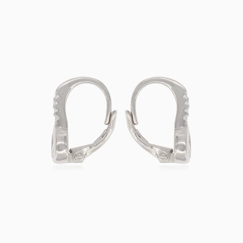 Stříbrné visací náušnice s hruškovými zirkony