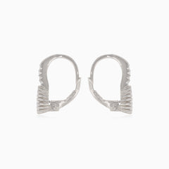 Stříbrné náušnice s hruškovým a kulatým broušeným zirkonem