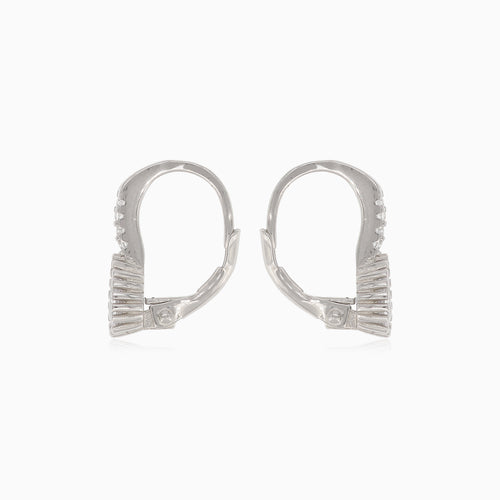 Stříbrné náušnice s hruškovým a kulatým broušeným zirkonem