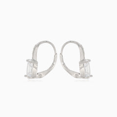 Stříbrné náušnice s oválnými zirkony