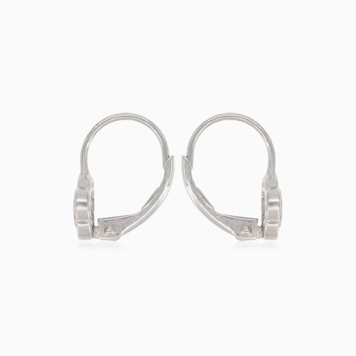 Kleine silberne Blumen-Hängeohrringe