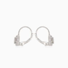 Stříbrné náušnice s kulatým květem