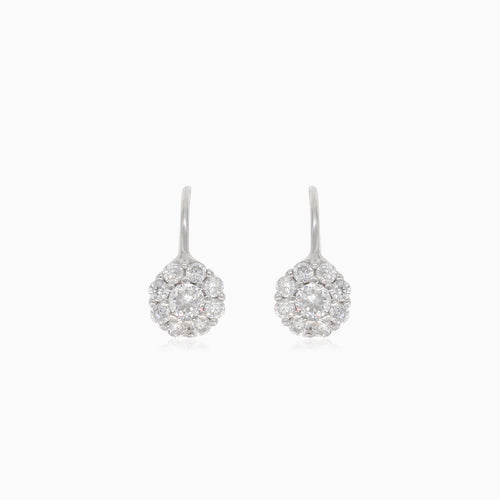 Stříbrné náušnice s kulatým květem