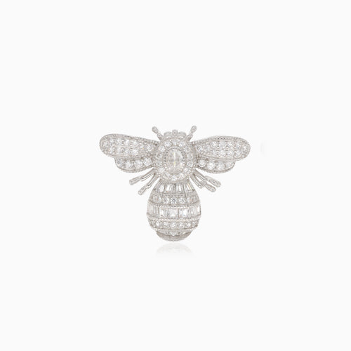 Broche en argent abeille