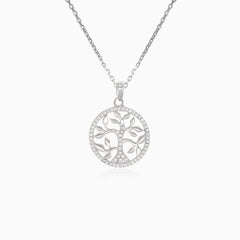 Colgante árbol de la vida de plata