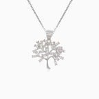 Colgante árbol de la vida de plata con zirconia cúbica