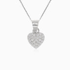 Colgante de plata con corazón de circonita cúbica
