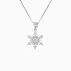 Colgante de plata con copo de nieve de circonita cúbica
