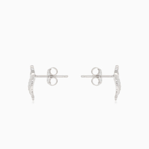 Silberne Eulen-Ohrringe