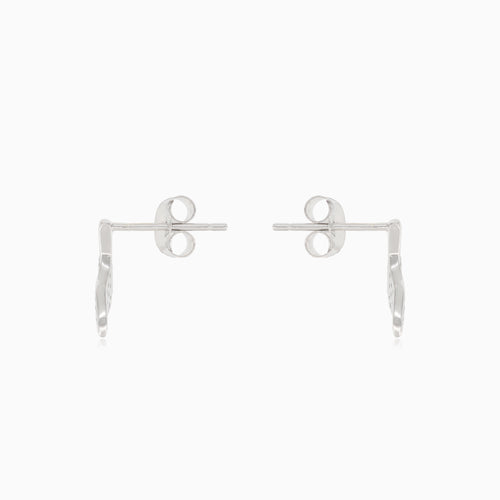 Silberner Walflossen-Ohrstecker