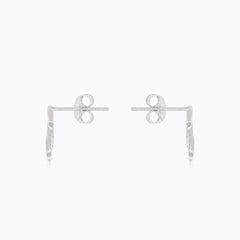 Silver earring fin of a whale