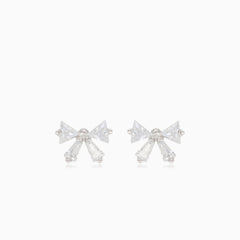 Stříbrné náušnice s mašličkou