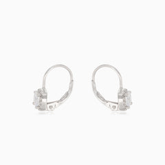 Stříbrné náušnice se čtvercovými zirkony