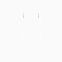 String earrings circle with cubic zirconia