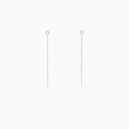 String earrings circle with cubic zirconia