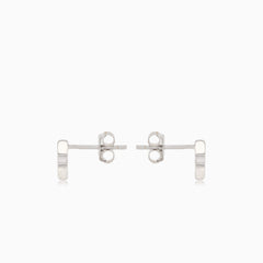 Silberne Stern-Steckohrringe