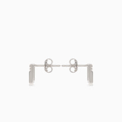 Boucles d’oreilles puces carrées en argent