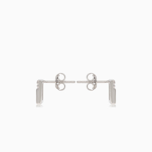 Boucles d’oreilles puces carrées en argent