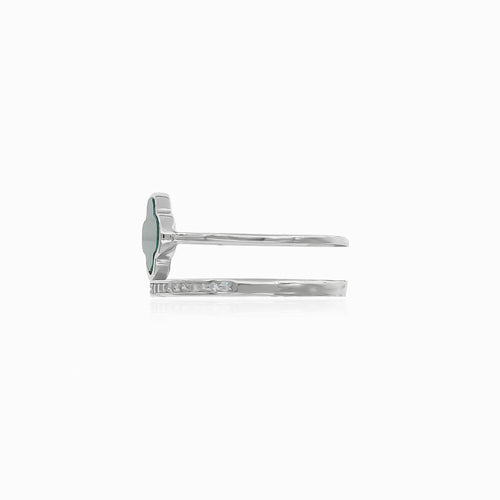 Silberring mit Achat und Zirkonia