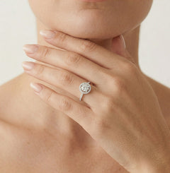 Women prong set cubic zirconia ring